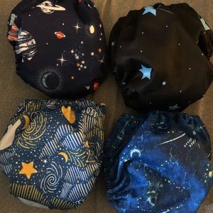 Newborn Cloth Diapers - Set of 4 - Adjustable